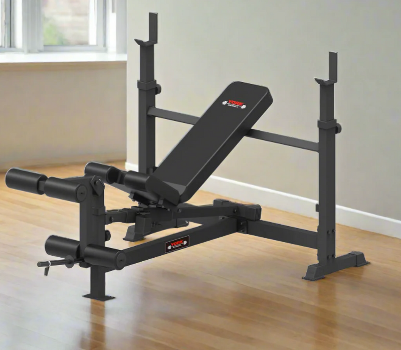 York Barbell C19BB Olympic Bench with Leg Developer – FitnessOptions