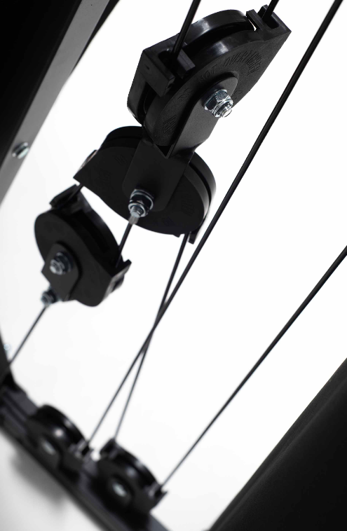 A close up image of the pulley wheels on the York HG7 Multi Gym. Available from Fitness Options Nottingham.