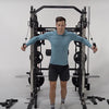 Male doing standing flys on the Force USA G3 Functional Trainer. Fitness Options, Online Gym Equipment Supplier and Nottinghamshire Showroom