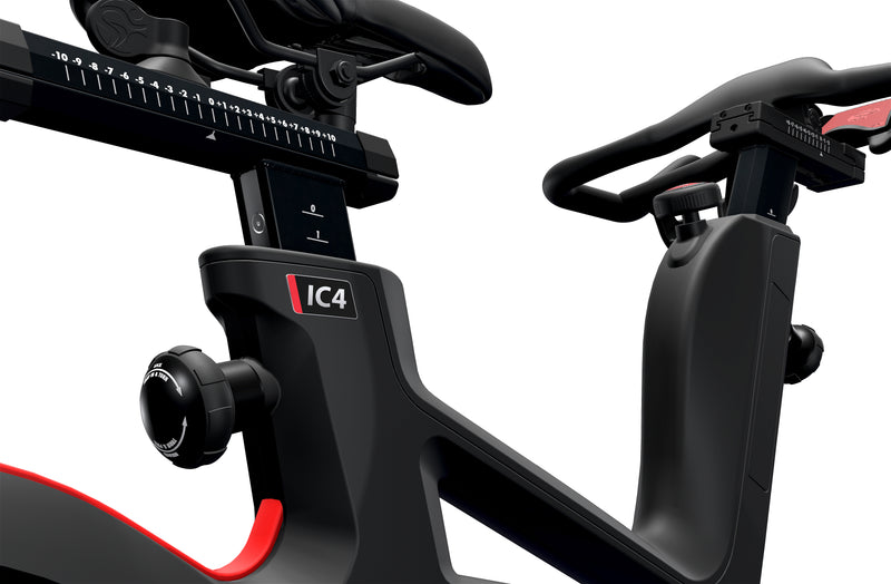 Close up image looking up at the mid section of the Life Fitness IC4 indoor training cycle. Fitness Options. Nottingham's leading fitness & gym equipment supplier.