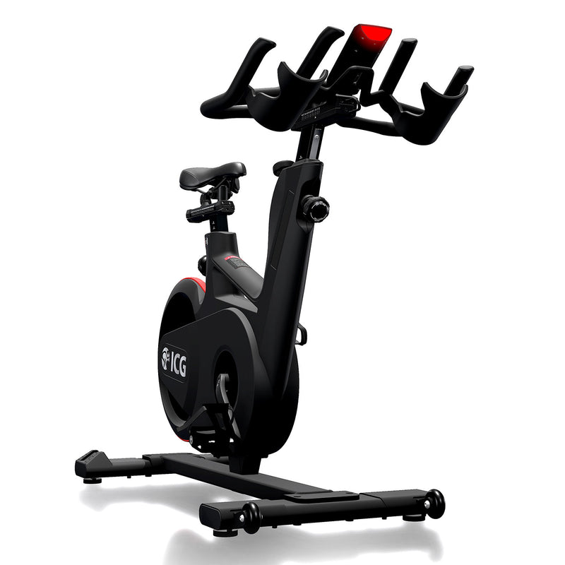 Image of the Life Fitness IC6 indoor bike taken from the front.  Fitness Options. Nottingham's leading fitness & gym equipment supplier.