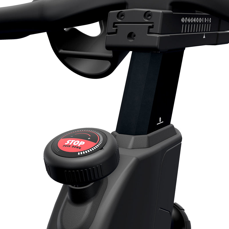 Close up image of the braking mechanism on the Life Fitness IC6 indoor bike.  Fitness Options. Nottingham's leading fitness & gym equipment supplier.