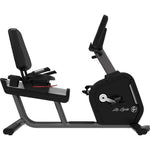 Side image of the Life Fitness Club Series recumbent cycle.  Fitness Options, Online Gym Equipment Supplier and Nottinghamshire Showroom