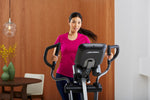 Image showing a female working out on the Life Fitness E5 Cross Trainer.  Fitness Options. Nottingham's leading fitness & gym equipment supplier.