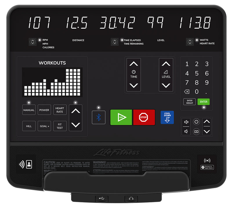 Image showing the console from the Life Fitness Club cross trainer with SL console.  Fitness Options, Online Gym Equipment Supplier and Nottinghamshire Showroom