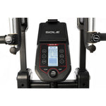 Sole CC81 Climbers console showing feedback data and the resistance dial. Fitness Options, Online Gym Equipment Supplier and Nottinghamshire Showroom. Sole CC81 offers full body cardio workout. Ideal equipment for home gyms
