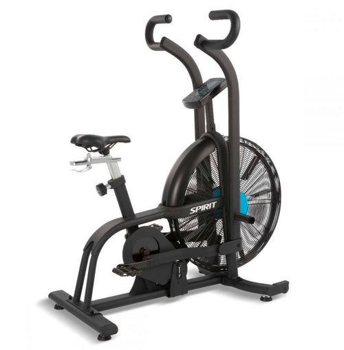 Angles image of the Spirit AB900 Air Bike.  Fitness Options, Online Gym Equipment Supplier and Nottinghamshire Showroom