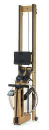 An image of the WaterRower standing upright for storage.  Fitness Options, Online Gym Equipment Supplier and Nottinghamshire Showroom