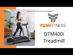 A U Tube video of a female demonstrating the Flow Fitness DTM400i Treadmill. Fitness Options. Nottingham's leading fitness & gym equipment supplier.